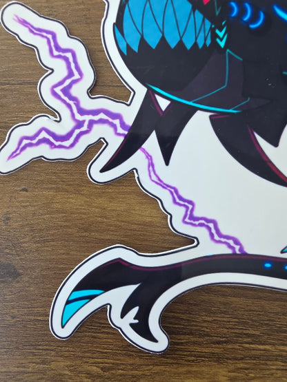 Hazbin Hotel Inspired Shock.wav Glossy Vinyl Die Cut Sticker | 2 Sizes Available