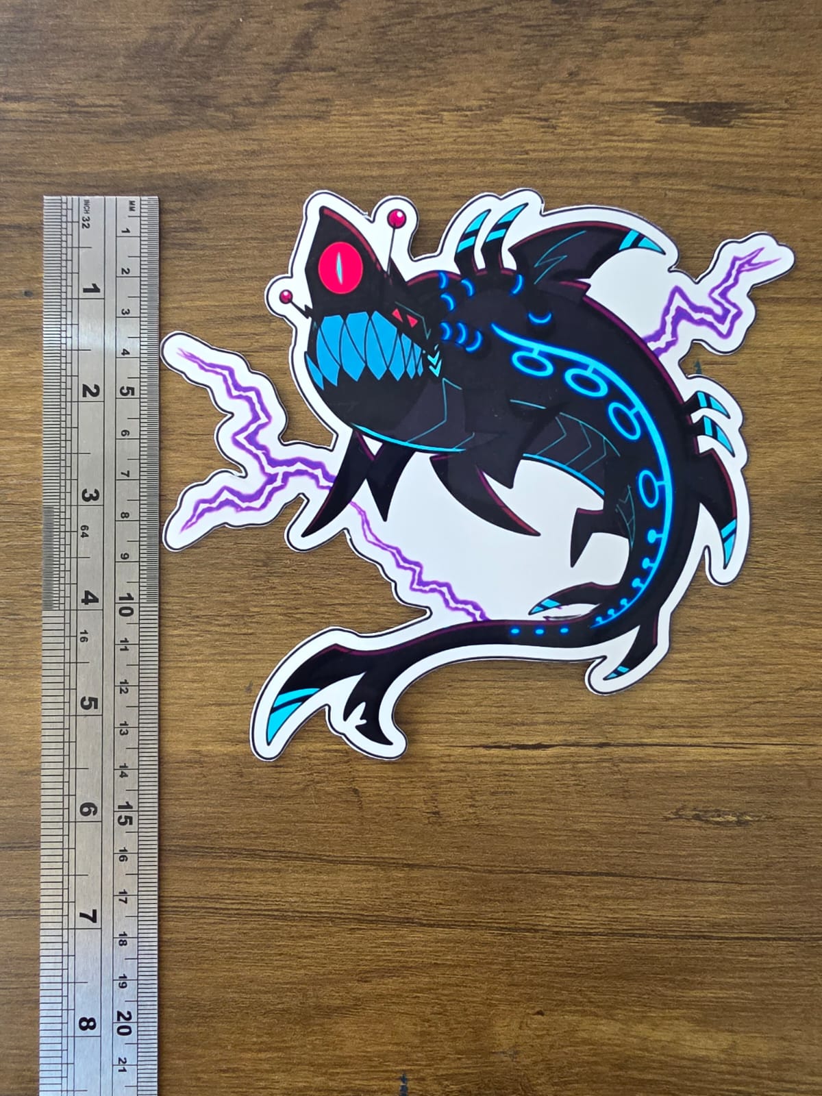 Hazbin Hotel Inspired Shock.wav Glossy Vinyl Die Cut Sticker | 2 Sizes Available