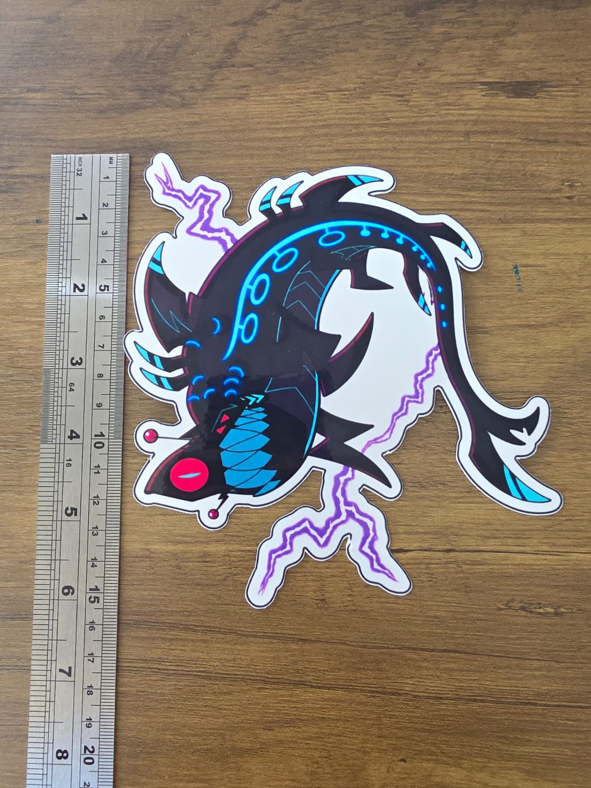 Hazbin Hotel Inspired Shock.wav Glossy Vinyl Die Cut Sticker | 2 Sizes Available