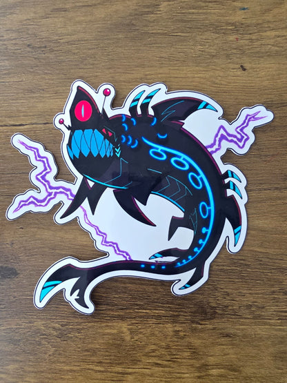 Hazbin Hotel Inspired Shock.wav Glossy Vinyl Die Cut Sticker | 2 Sizes Available