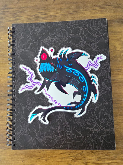 Hazbin Hotel Inspired Shock.wav Glossy Vinyl Die Cut Sticker | 2 Sizes Available