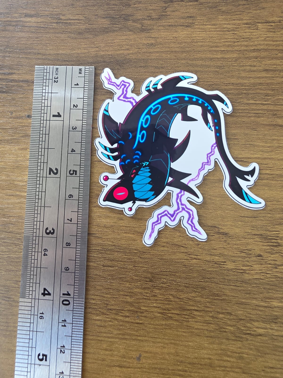 Hazbin Hotel Inspired Shock.wav Glossy Vinyl Die Cut Sticker | 2 Sizes Available