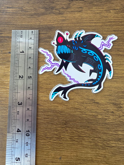 Hazbin Hotel Inspired Shock.wav Glossy Vinyl Die Cut Sticker | 2 Sizes Available