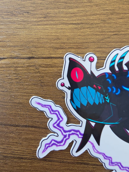 Hazbin Hotel Inspired Shock.wav Glossy Vinyl Die Cut Sticker | 2 Sizes Available