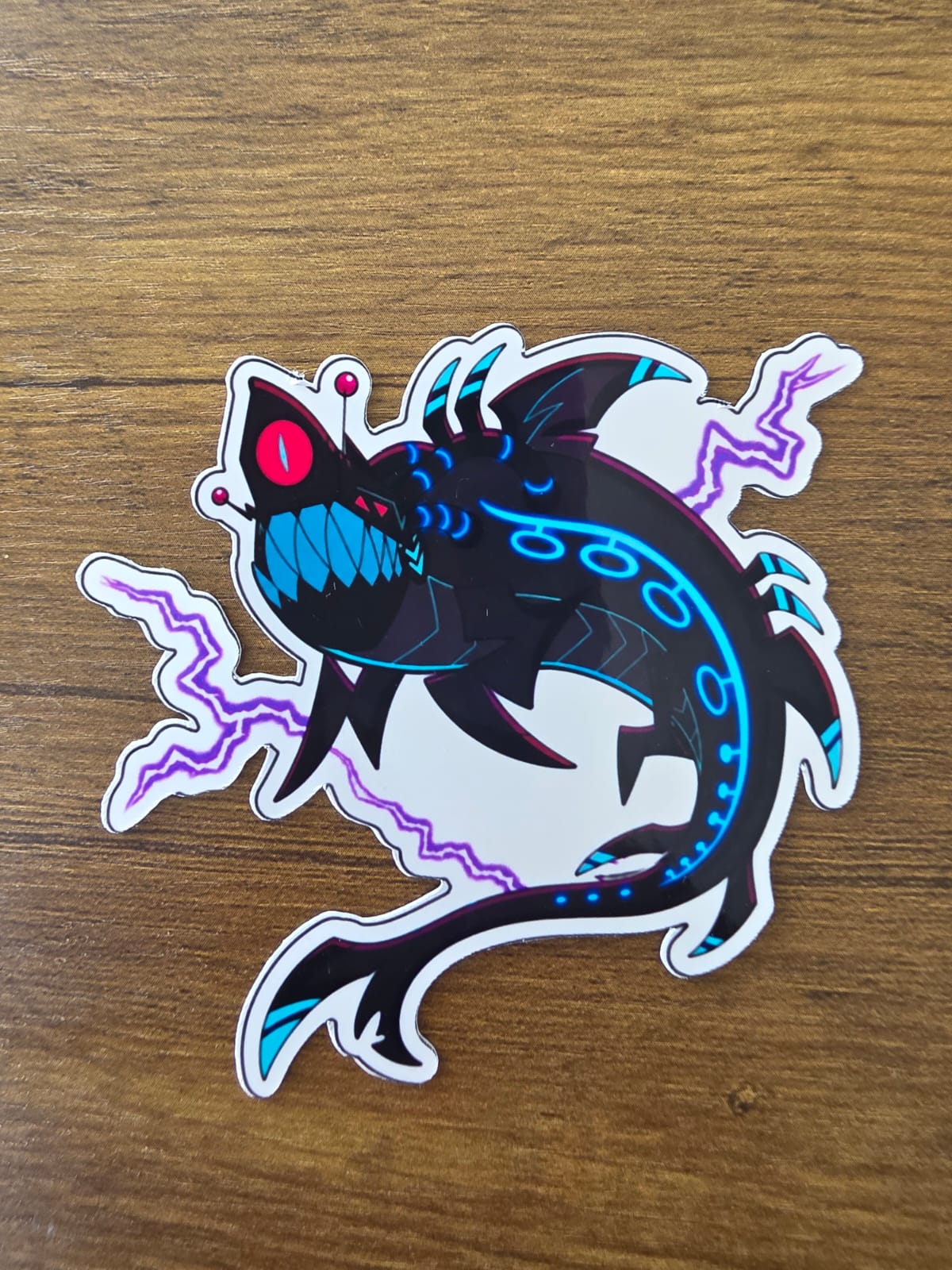 Hazbin Hotel Inspired Shock.wav Glossy Vinyl Die Cut Sticker | 2 Sizes Available