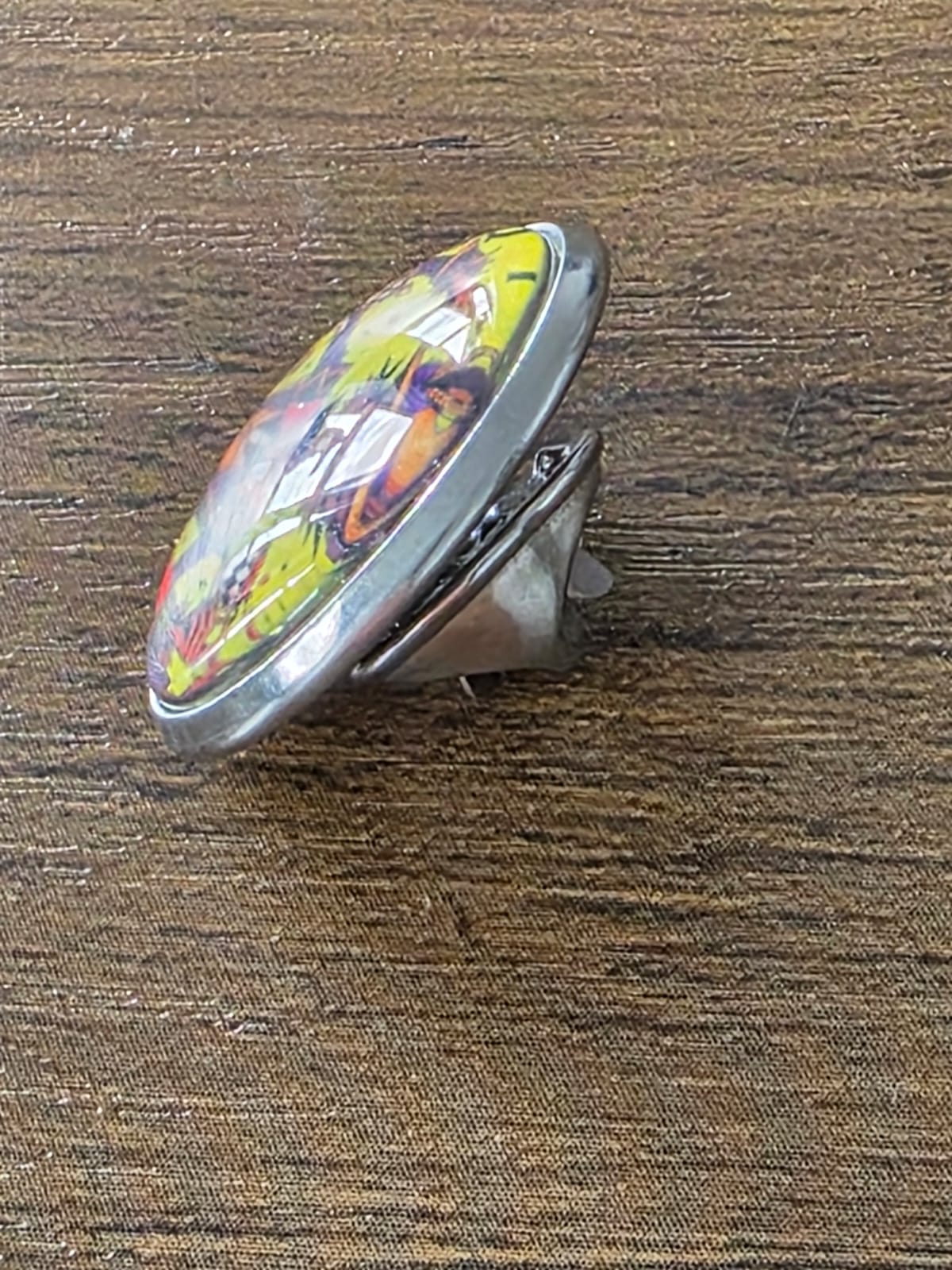 Alice in Wonderland Inspired Hellverse March Hare 20mm Stainless Steel Glass Cabochon Pin