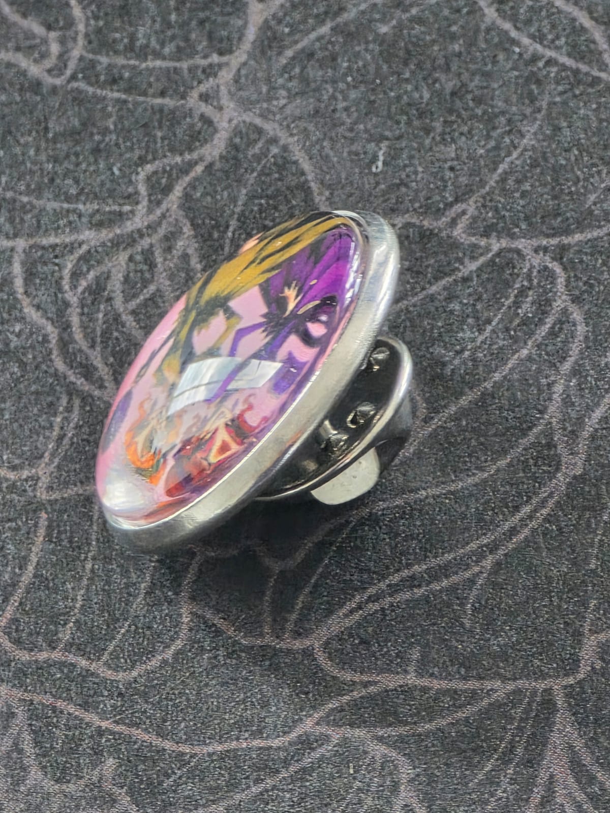 Cinderella Inspired Hellverse Step Sisters 20mm Stainless Steel Glass Cabochon Pin