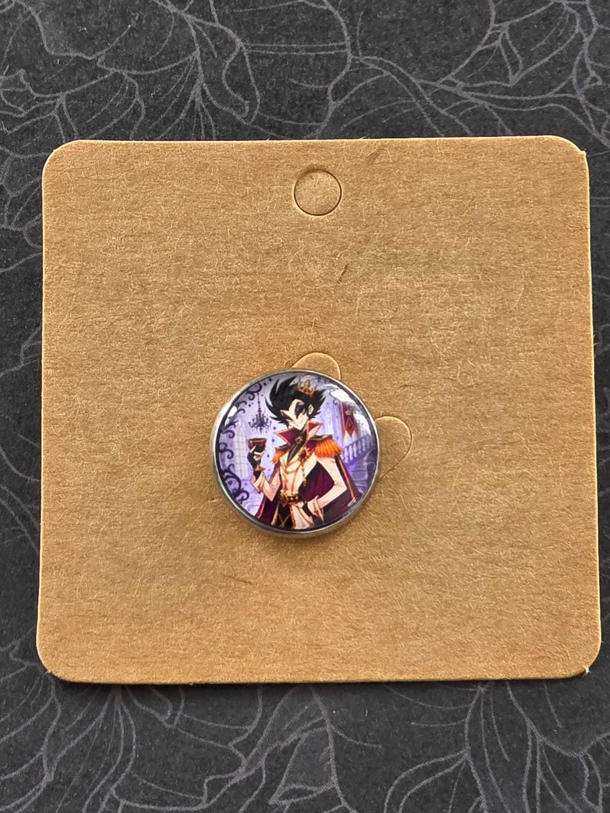Cinderella Inspired Hellverse Prince 20mm Stainless Steel Glass Cabochon Pin