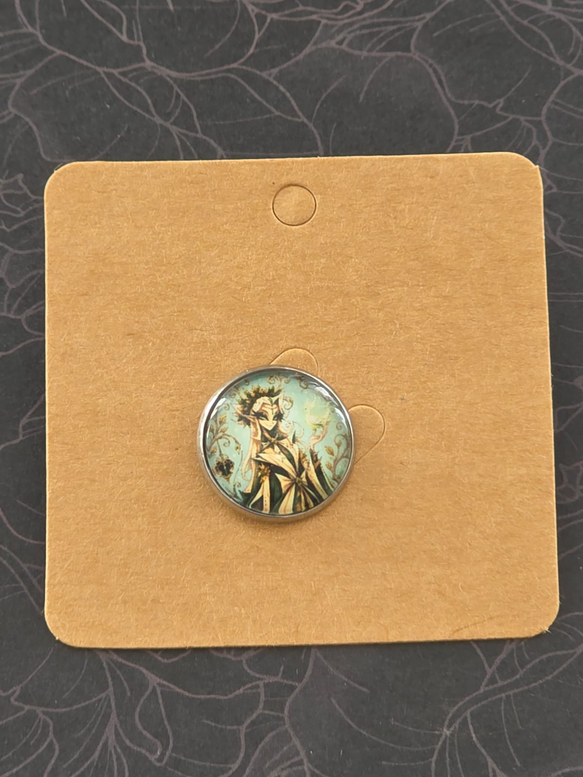 Cinderella Inspired Hellverse Mother Spirit 20mm Stainless Steel Glass Cabochon Pin