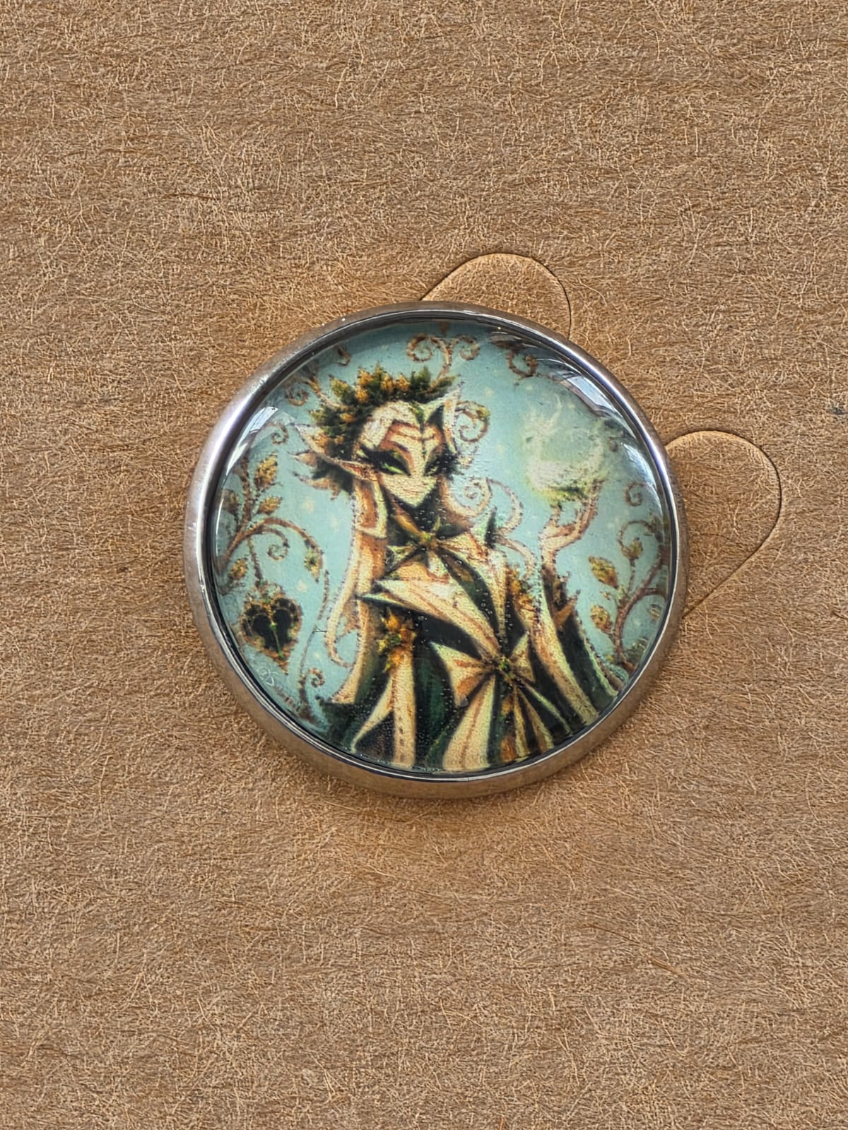 Cinderella Inspired Hellverse Mother Spirit 20mm Stainless Steel Glass Cabochon Pin