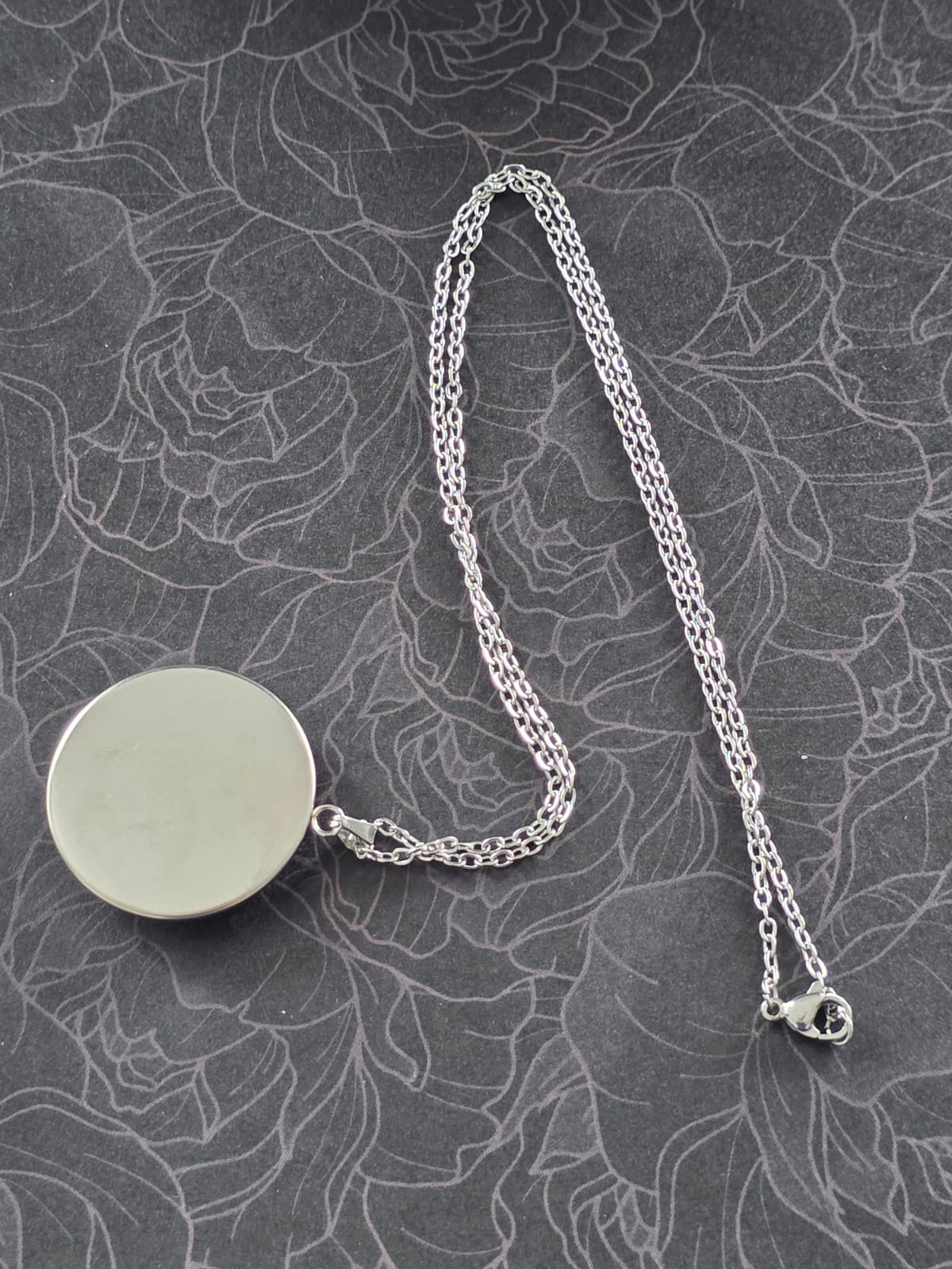Alice in Wonderland Inspired Hellverse Caterpillar 30mm Pendant Stainless Steel 20 Inch Necklace