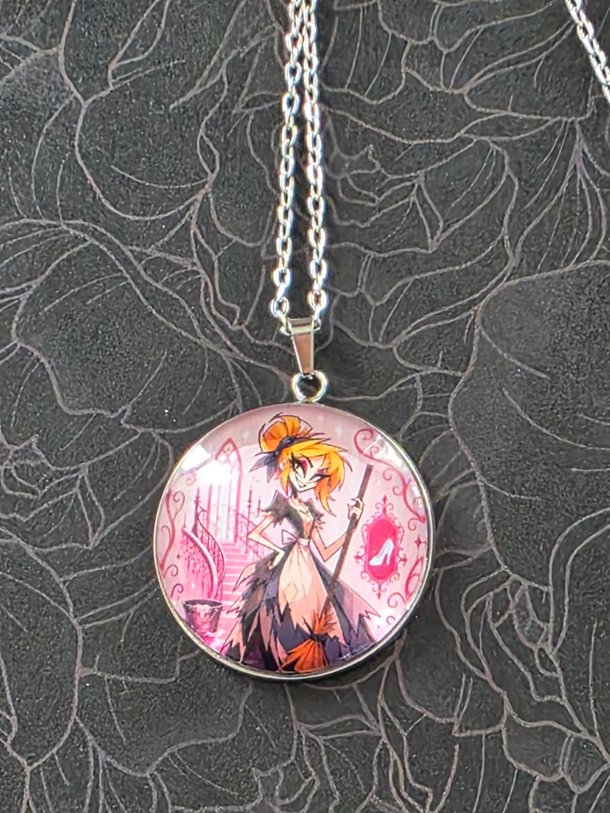 Cinderella Inspired Hellverse Cinderella in Rags 30mm Pendant Stainless Steel 20 Inch Necklace