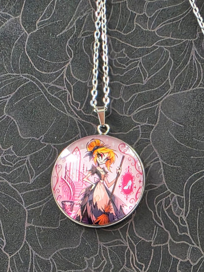 Cinderella Inspired Hellverse Cinderella in Rags 30mm Pendant Stainless Steel 20 Inch Necklace