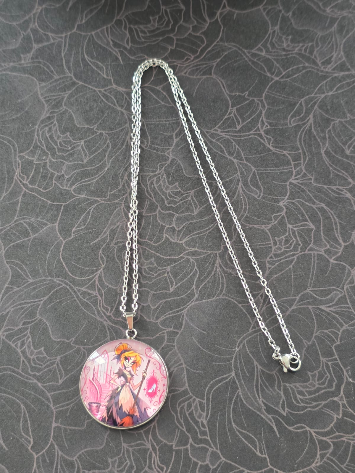 Cinderella Inspired Hellverse Cinderella in Rags 30mm Pendant Stainless Steel 20 Inch Necklace