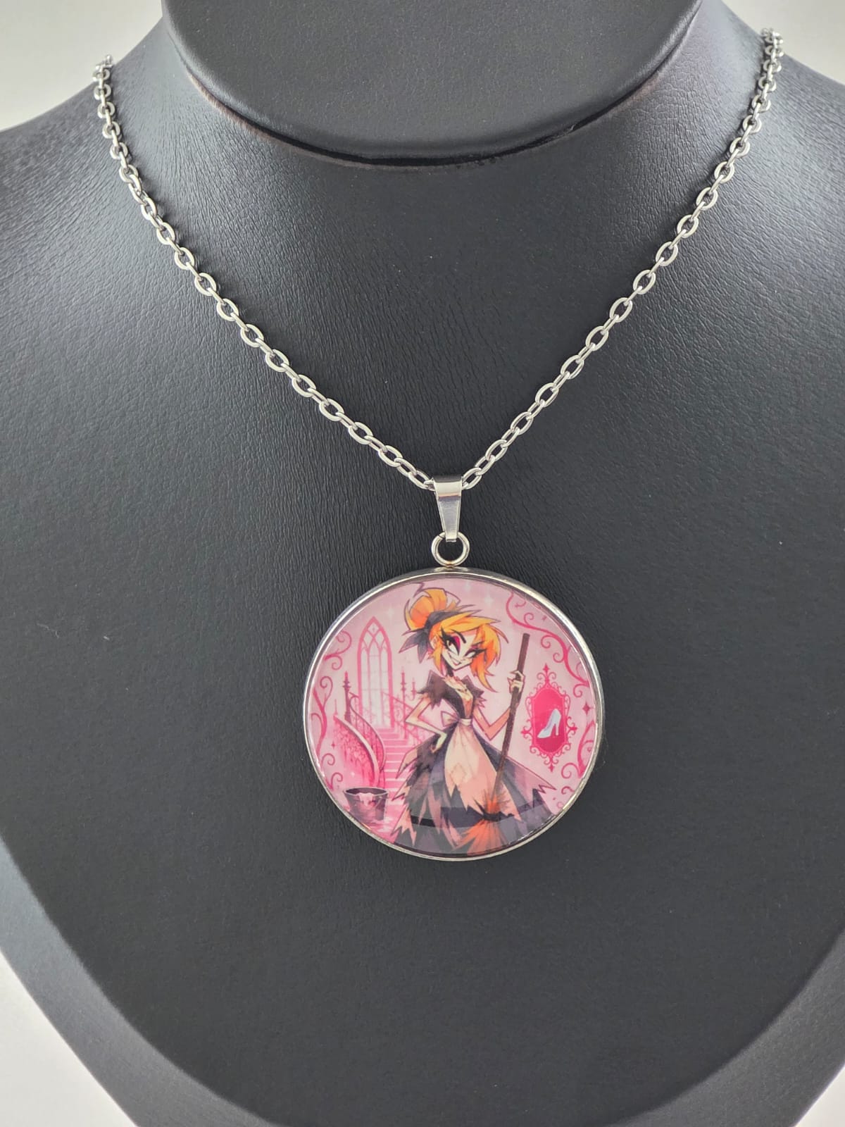 Cinderella Inspired Hellverse Cinderella in Rags 30mm Pendant Stainless Steel 20 Inch Necklace