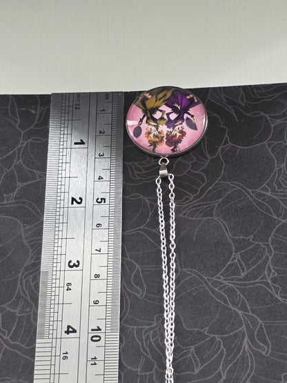 Cinderella Inspired Hellverse Step Sisters 30mm Pendant Stainless Steel 20 Inch Necklace