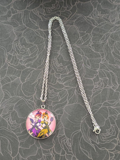 Cinderella Inspired Hellverse Step Sisters 30mm Pendant Stainless Steel 20 Inch Necklace
