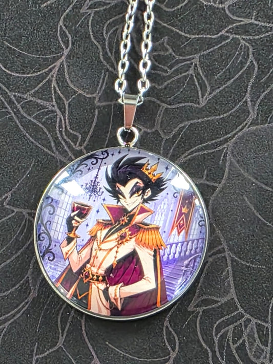 Cinderella Inspired Hellverse Prince 30mm Pendant Stainless Steel 20 Inch Necklace