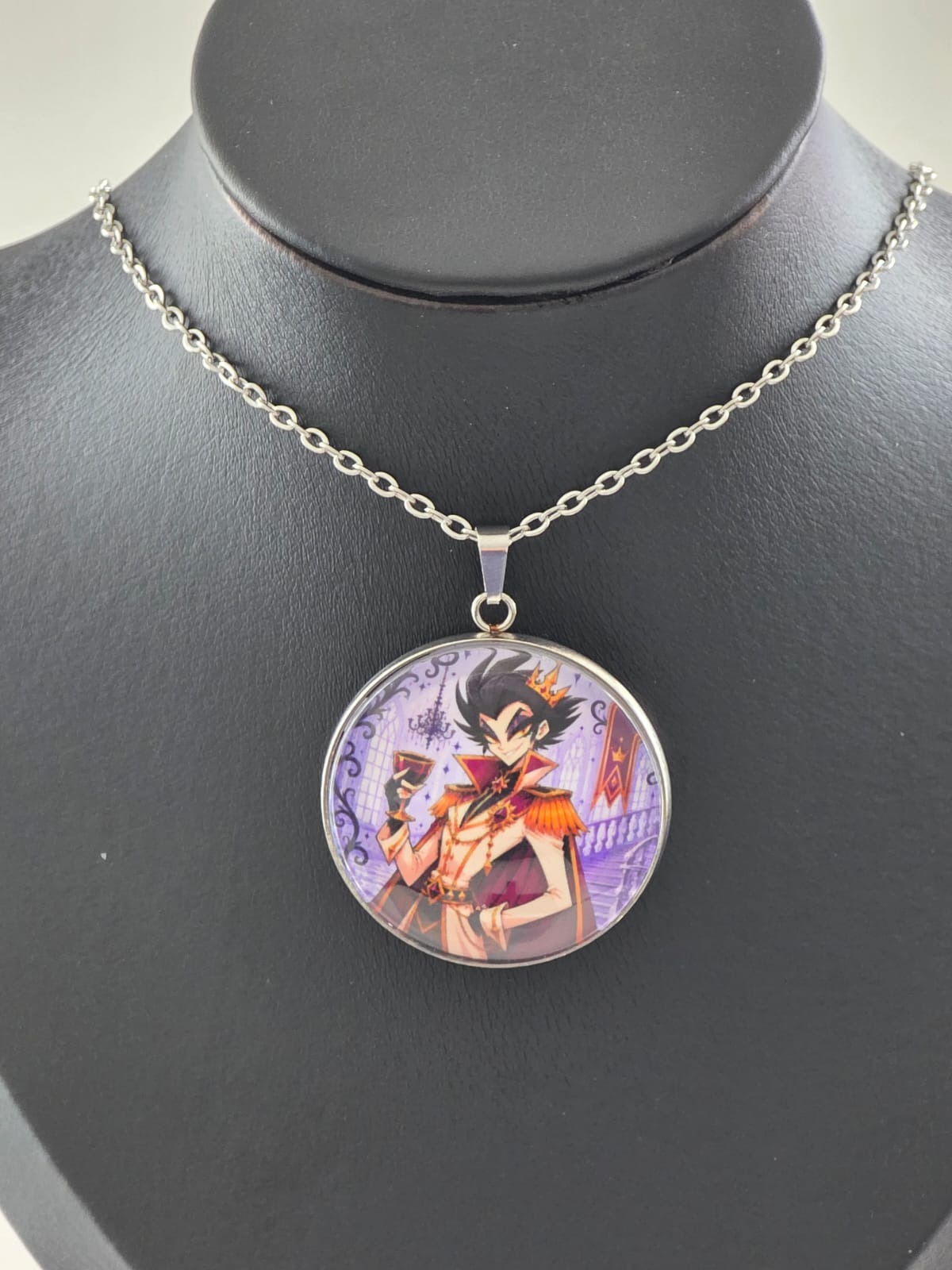 Cinderella Inspired Hellverse Prince 30mm Pendant Stainless Steel 20 Inch Necklace