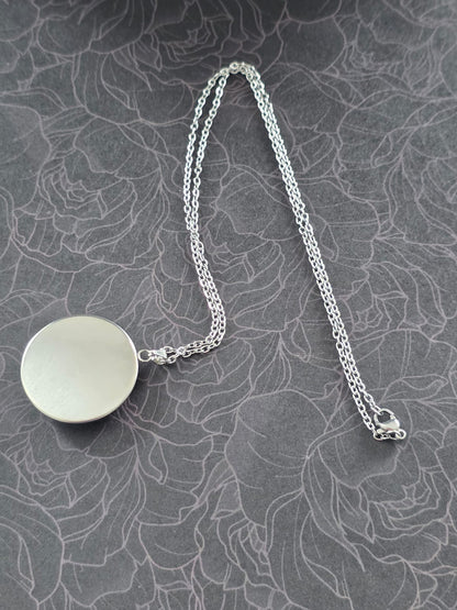 Cinderella Inspired Hellverse Step Mother 30mm Pendant Stainless Steel 20 Inch Necklace
