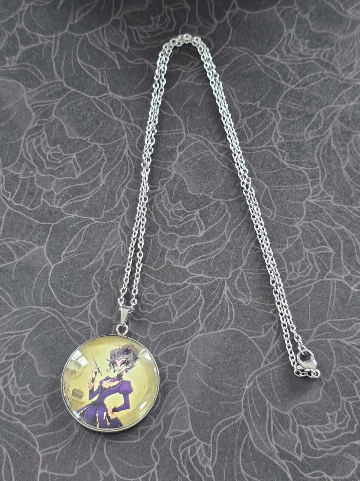 Cinderella Inspired Hellverse Step Mother 30mm Pendant Stainless Steel 20 Inch Necklace