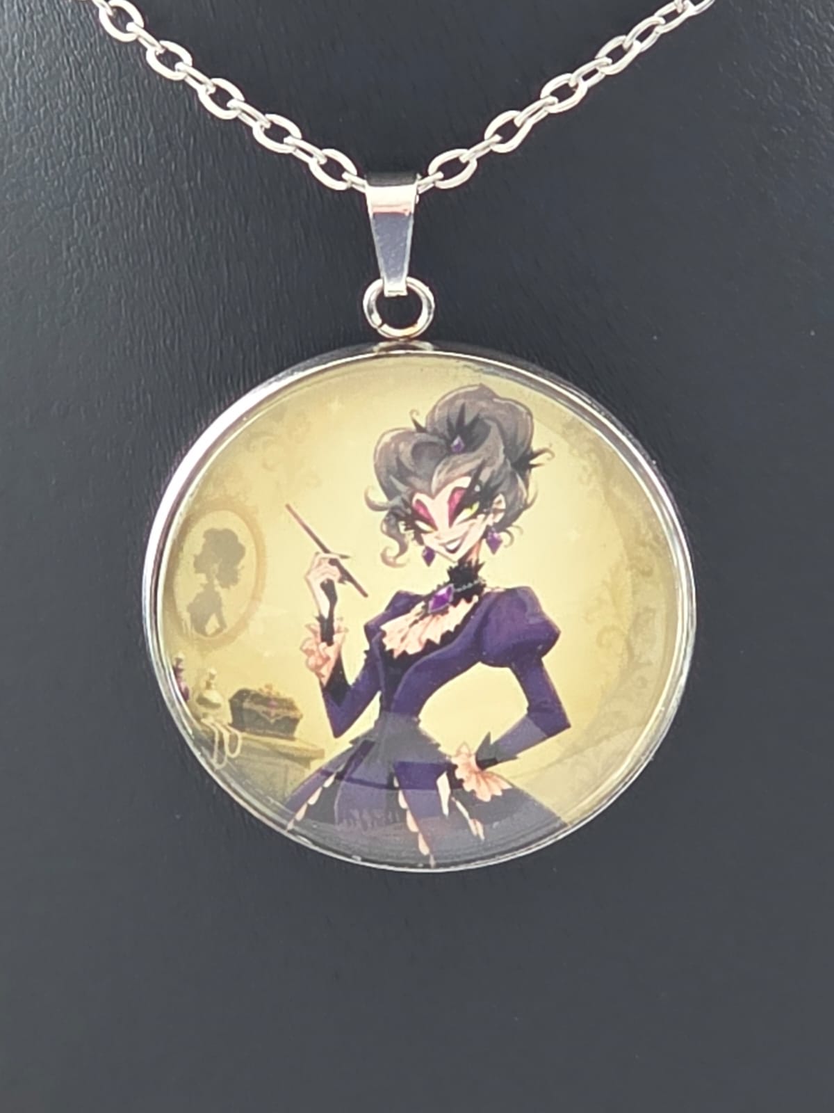 Cinderella Inspired Hellverse Step Mother 30mm Pendant Stainless Steel 20 Inch Necklace