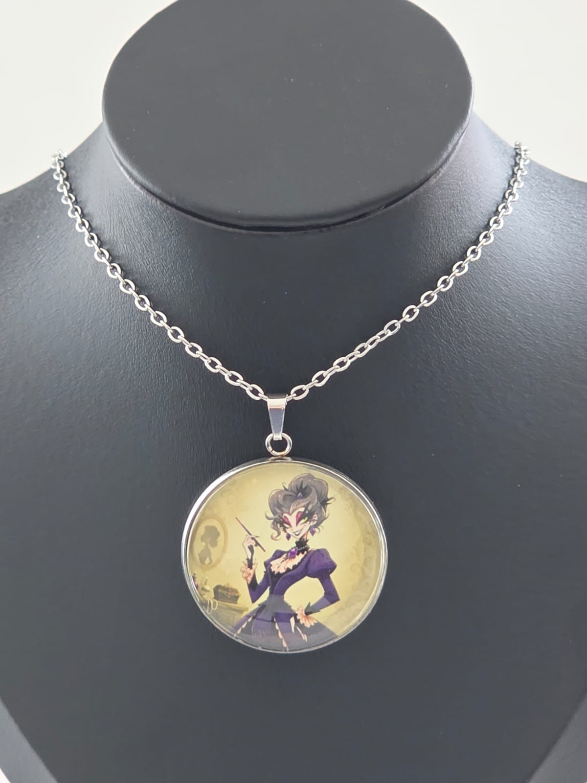 Cinderella Inspired Hellverse Step Mother 30mm Pendant Stainless Steel 20 Inch Necklace