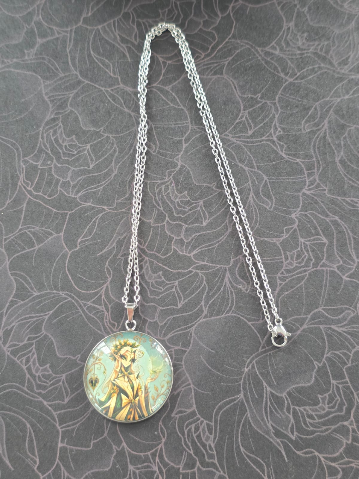 Cinderella Inspired Hellverse Mother Spirit 30mm Pendant Stainless Steel 20 Inch Necklace