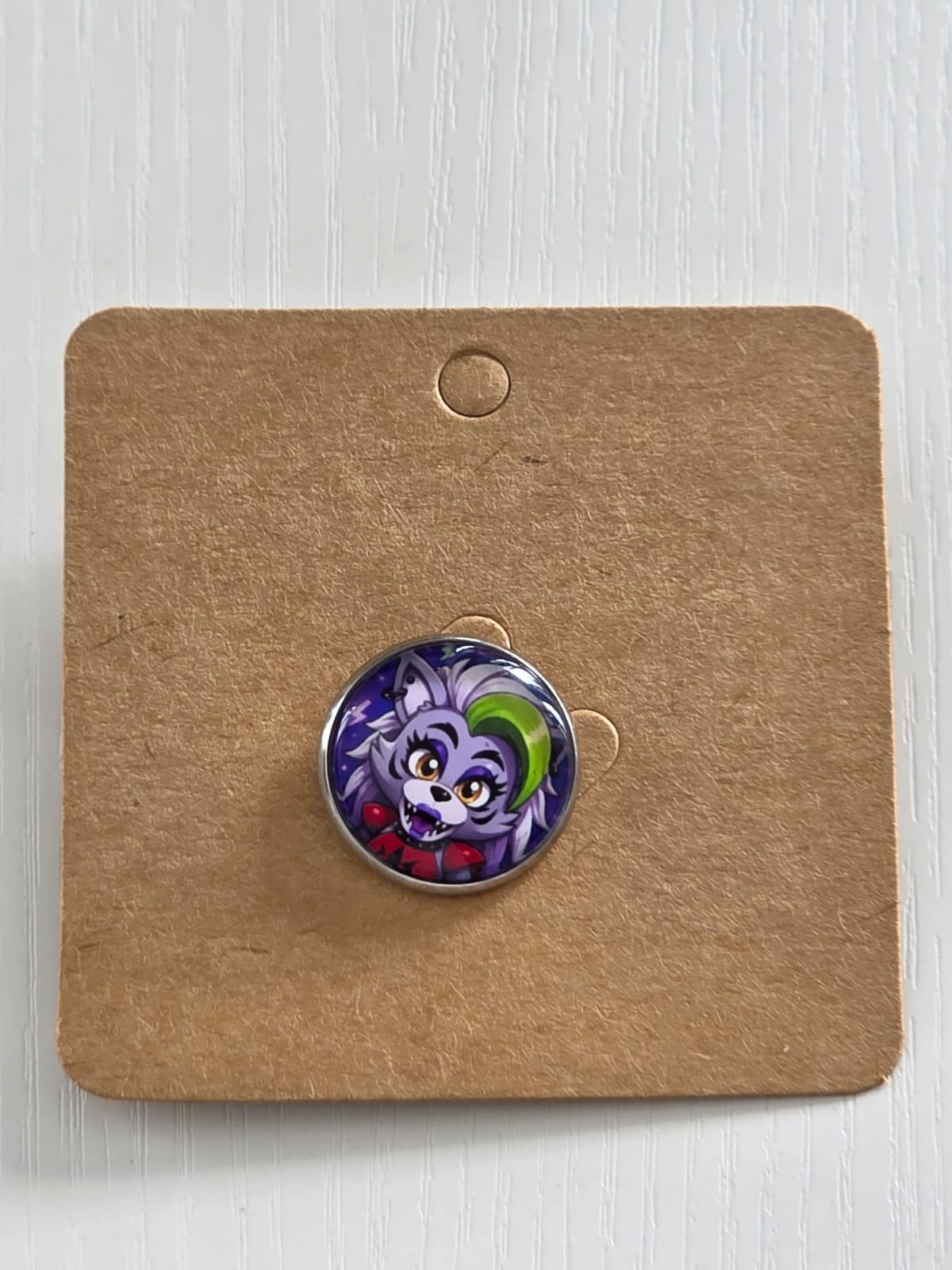 Five Nights at Freddy's: Security Breach Inspired Roxanne Wolf 20mm Stainless Steel Glass Cabochon Pin