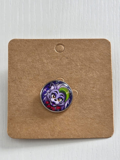 Five Nights at Freddy's: Security Breach Inspired Roxanne Wolf 20mm Stainless Steel Glass Cabochon Pin