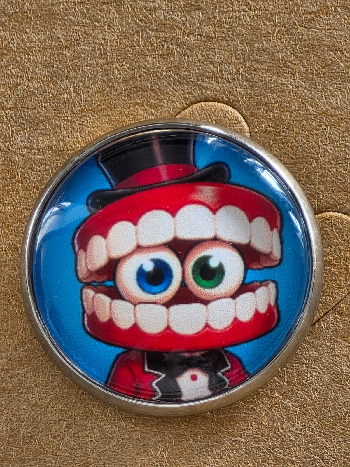The Amazing Digital Circus Inspired Caine 20mm Stainless Steel Glass Cabochon Pin