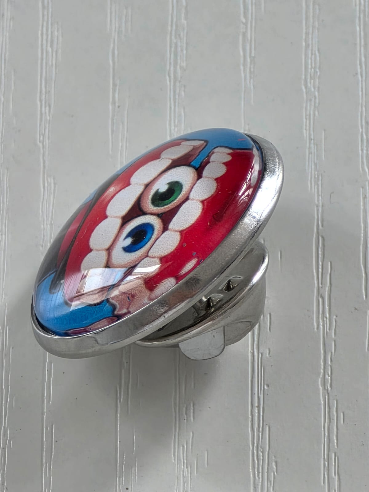 The Amazing Digital Circus Inspired Caine 20mm Stainless Steel Glass Cabochon Pin