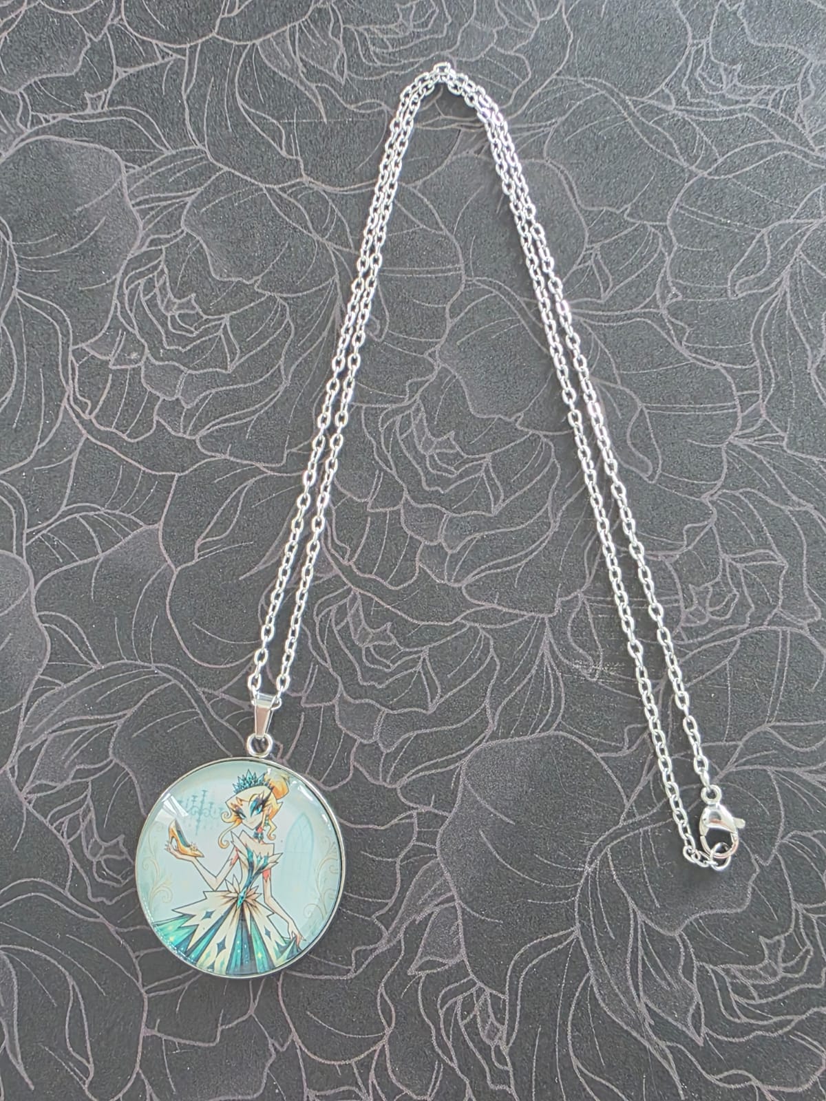 Cinderella Inspired Hellverse Cinderella at the Ball 30mm Pendant Stainless Steel 20 Inch Necklace