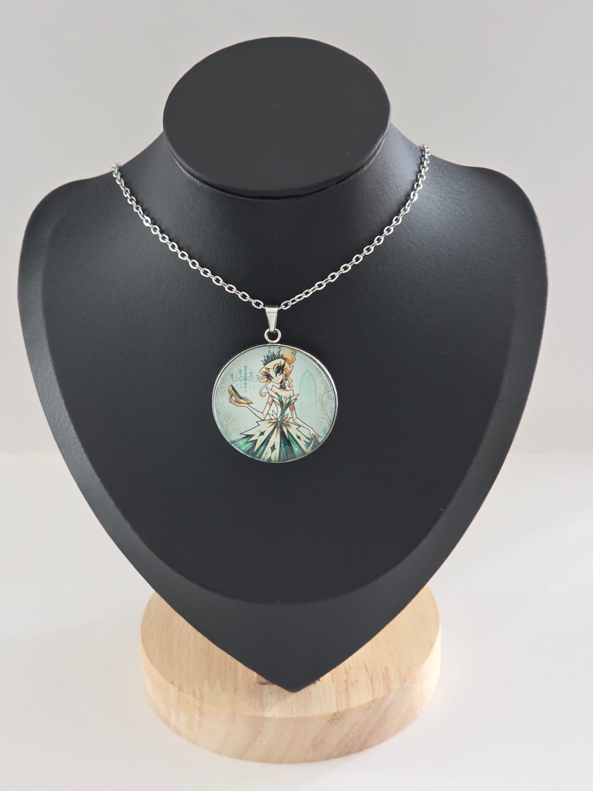 Cinderella Inspired Hellverse Cinderella at the Ball 30mm Pendant Stainless Steel 20 Inch Necklace