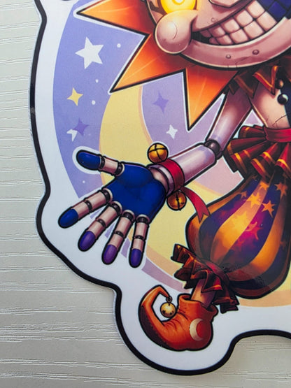 Five Nights at Freddy's Inspired Eclipse Glossy Vinyl Die Cut Sticker | 2 Sizes Available