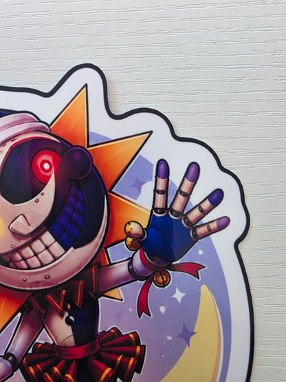 Five Nights at Freddy's Inspired Eclipse Glossy Vinyl Die Cut Sticker | 2 Sizes Available