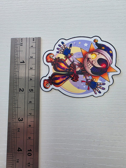 Five Nights at Freddy's Inspired Eclipse Glossy Vinyl Die Cut Sticker | 2 Sizes Available