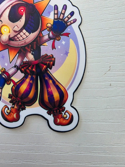 Five Nights at Freddy's Inspired Eclipse Glossy Vinyl Die Cut Sticker | 2 Sizes Available