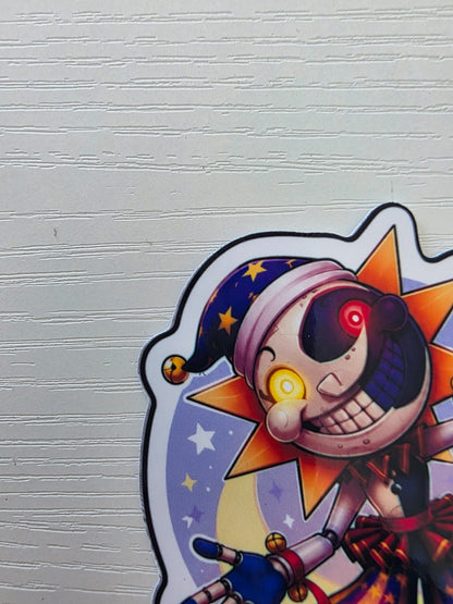 Five Nights at Freddy's Inspired Eclipse Glossy Vinyl Die Cut Sticker | 2 Sizes Available