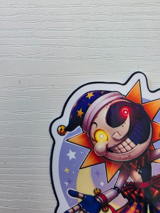 Five Nights at Freddy's Inspired Eclipse Glossy Vinyl Die Cut Sticker | 2 Sizes Available