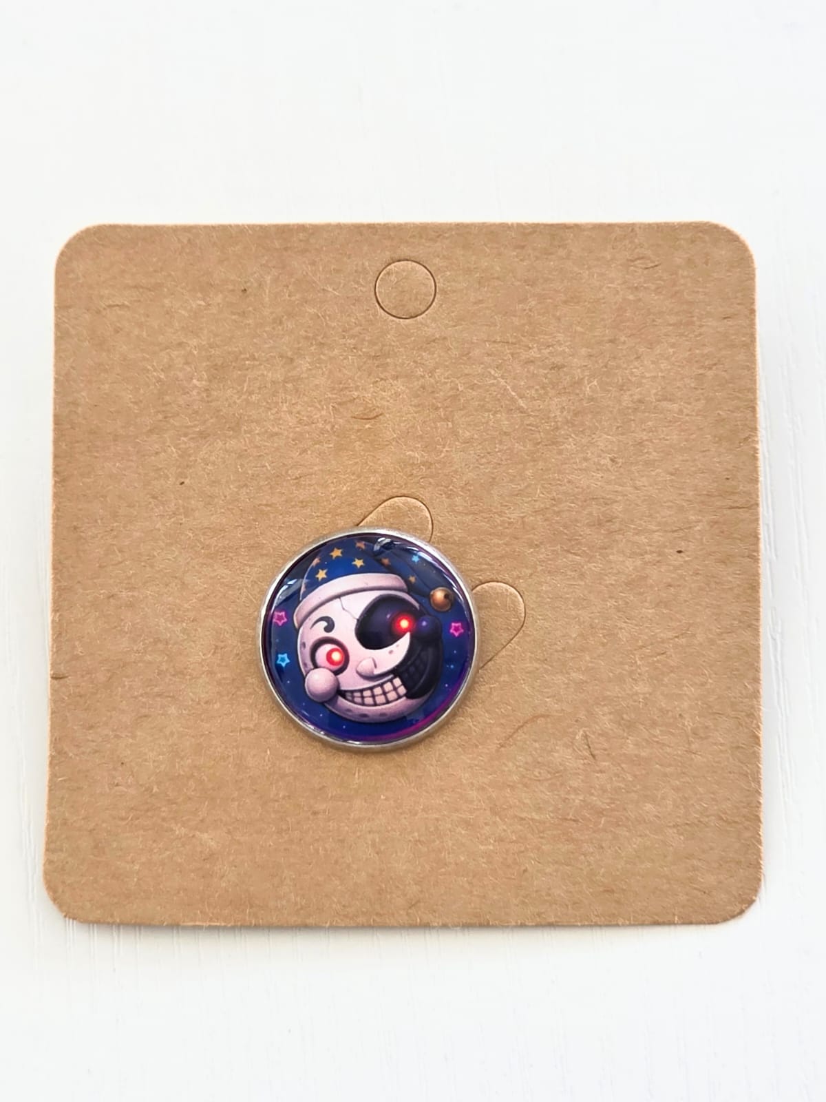 Five Nights at Freddy's: Security Breach Inspired Moon 20mm Stainless Steel Glass Cabochon Pin