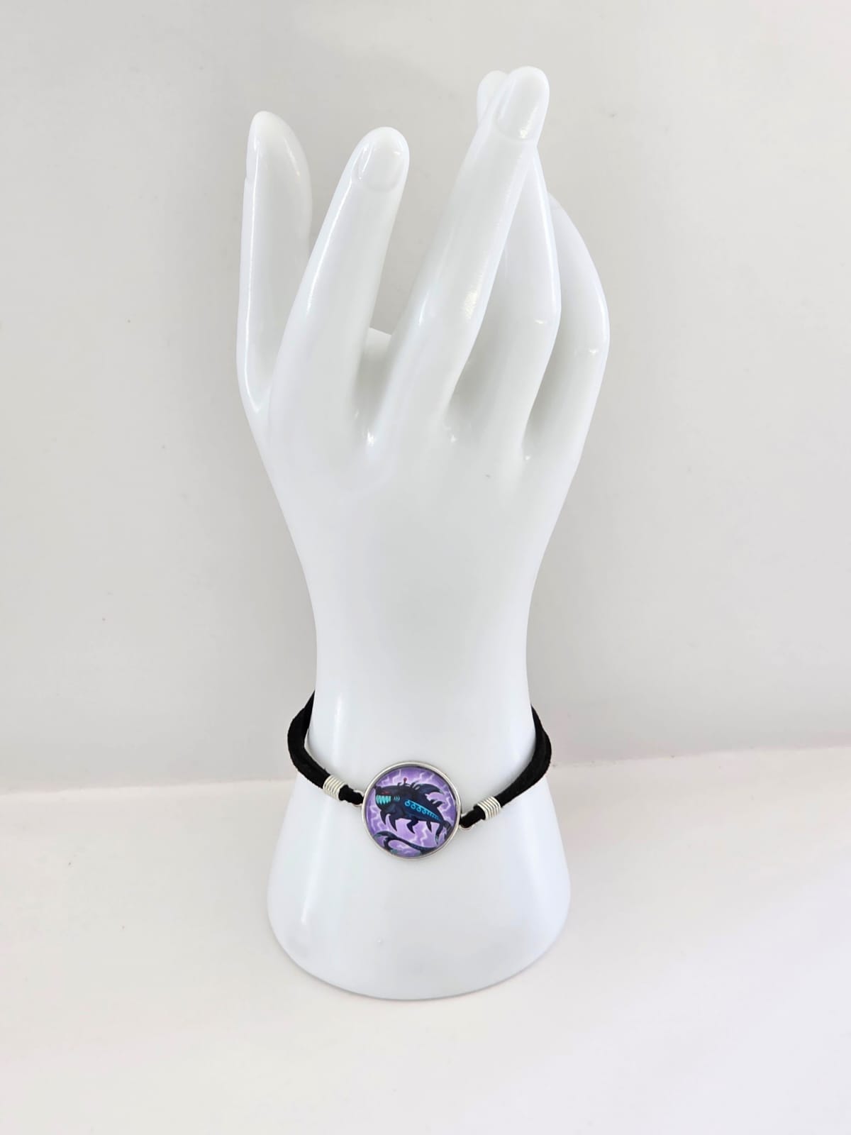 Hazbin Hotel Inspired Shock.wav 20mm Faux Suede Adjustable Bracelet