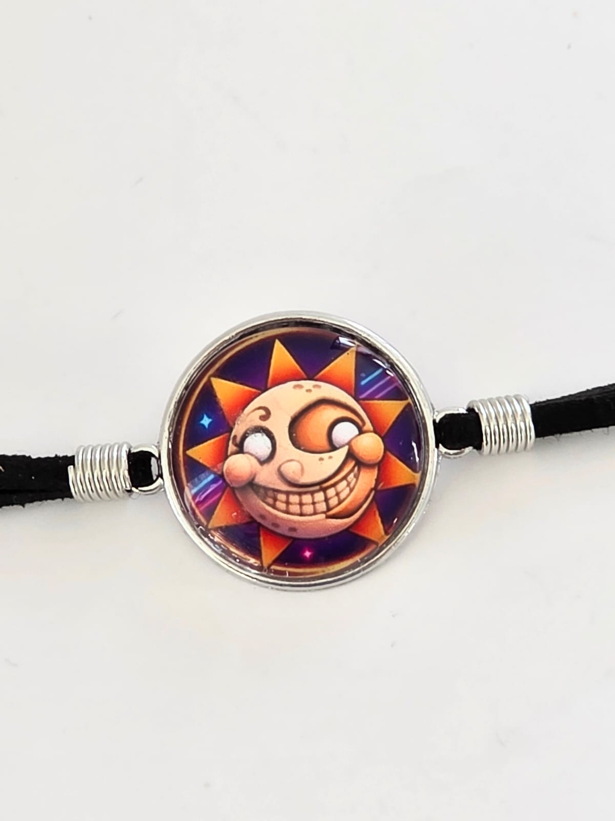Five Nights at Freddy's: Security Breach Inspired Sun 20mm Faux Suede Adjustable Bracelet