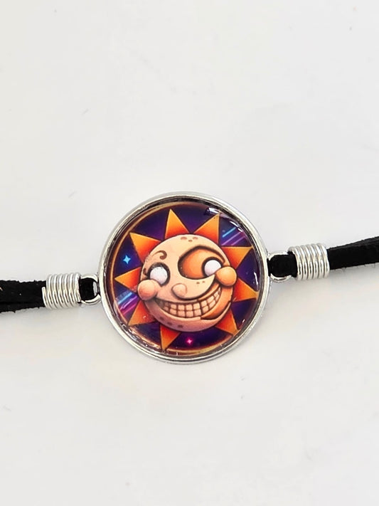 Five Nights at Freddy's: Security Breach Inspired Sun 20mm Faux Suede Adjustable Bracelet
