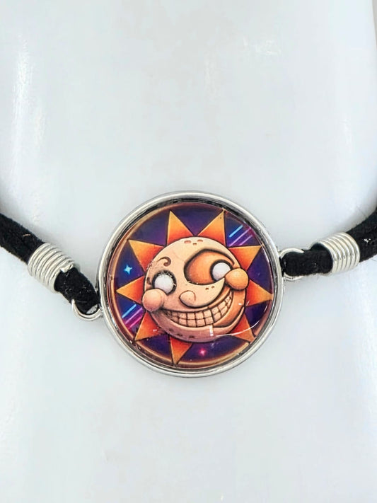 Five Nights at Freddy's: Security Breach Inspired Sun 20mm Faux Suede Adjustable Bracelet
