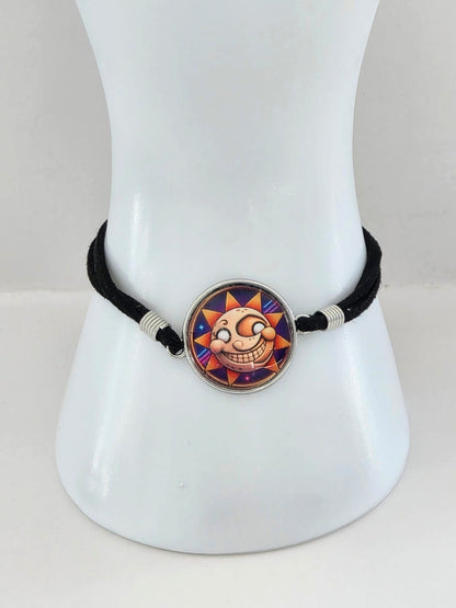 Five Nights at Freddy's: Security Breach Inspired Sun 20mm Faux Suede Adjustable Bracelet