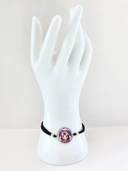 The Amazing Digital Circus Inspired Pomni 20mm Faux Suede Adjustable Bracelet