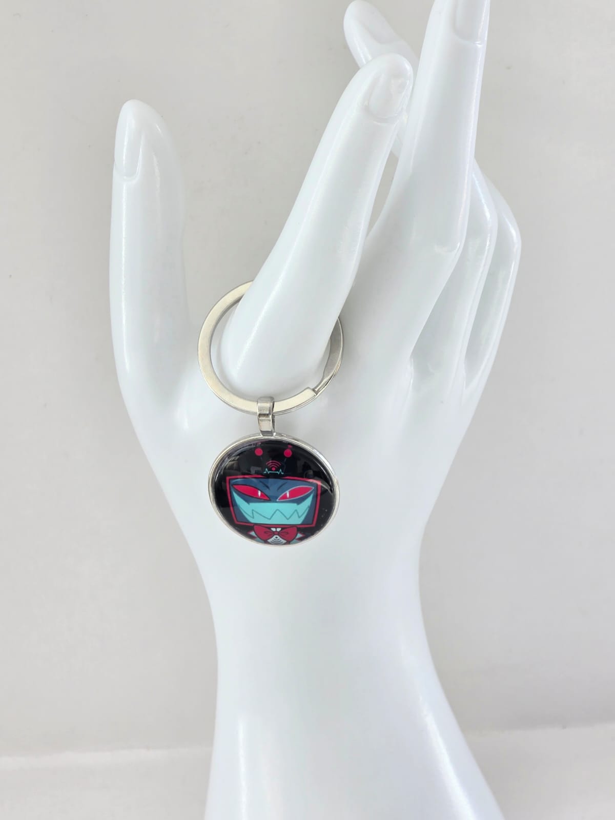 Hazbin Hotel Inspired Vox 25mm Glass Cabochon Keyring