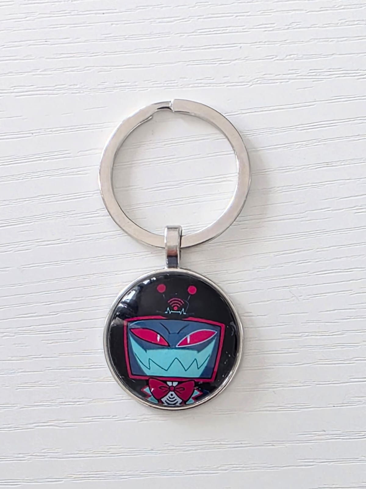 Hazbin Hotel Inspired Vox 25mm Glass Cabochon Keyring