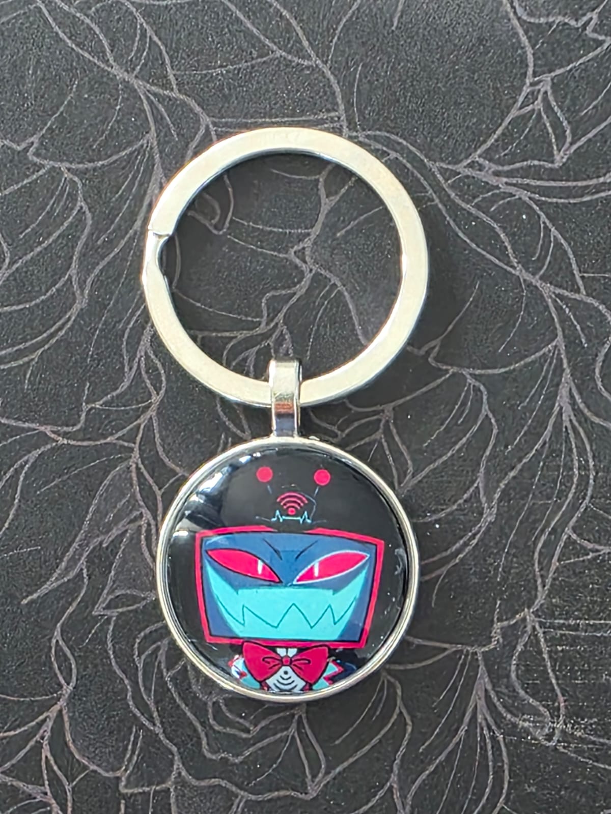 Hazbin Hotel Inspired Vox 25mm Glass Cabochon Keyring